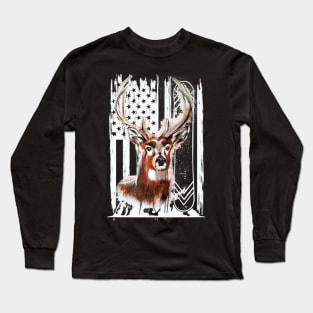 American Deer Hunter Long Sleeve T-Shirt